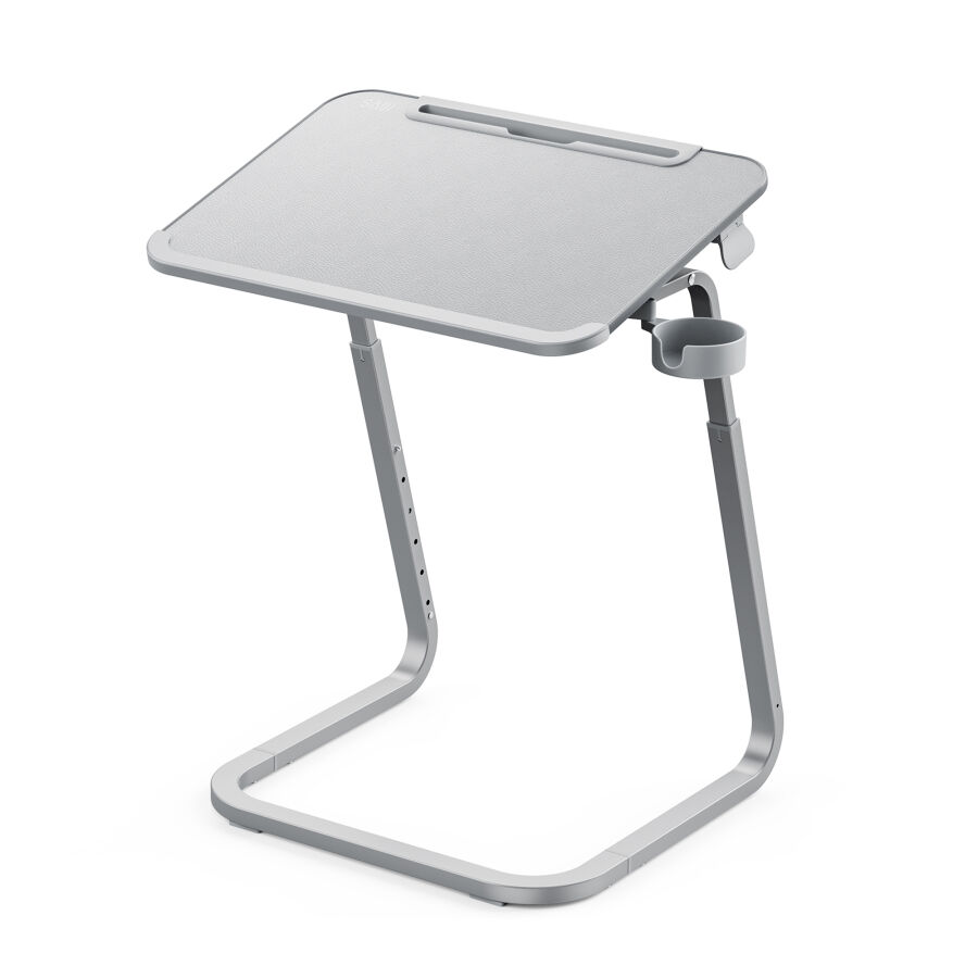 Bix Saiji F2 Tablet Yuvası Bardak Tutucu ve TV Yatak Tepsisi Özellikli Çalışma Masası Gri - 1