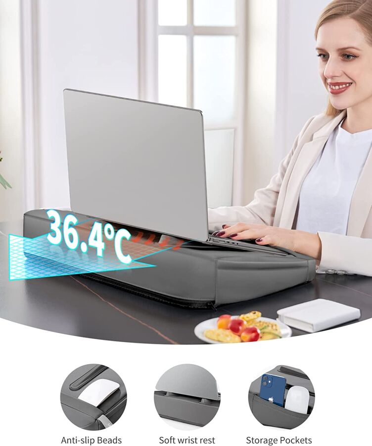 Bix Saiji GX1 Taşınabilir Laptop Notebook Minderi Gri - 2