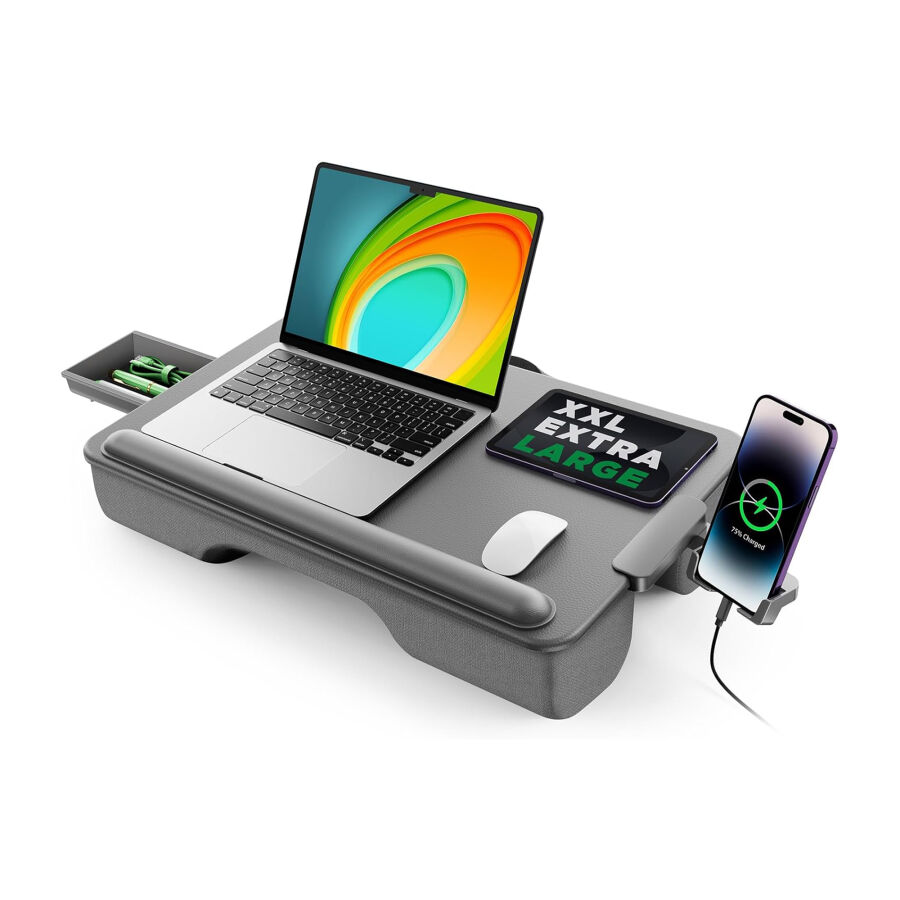 Bix Saiji GX3 Taşınabilir Laptop Standı 17 İnç Laptop Telefon Uyumlu Katlanabilir Hafif Ergonomik Tasarım Gri - 1