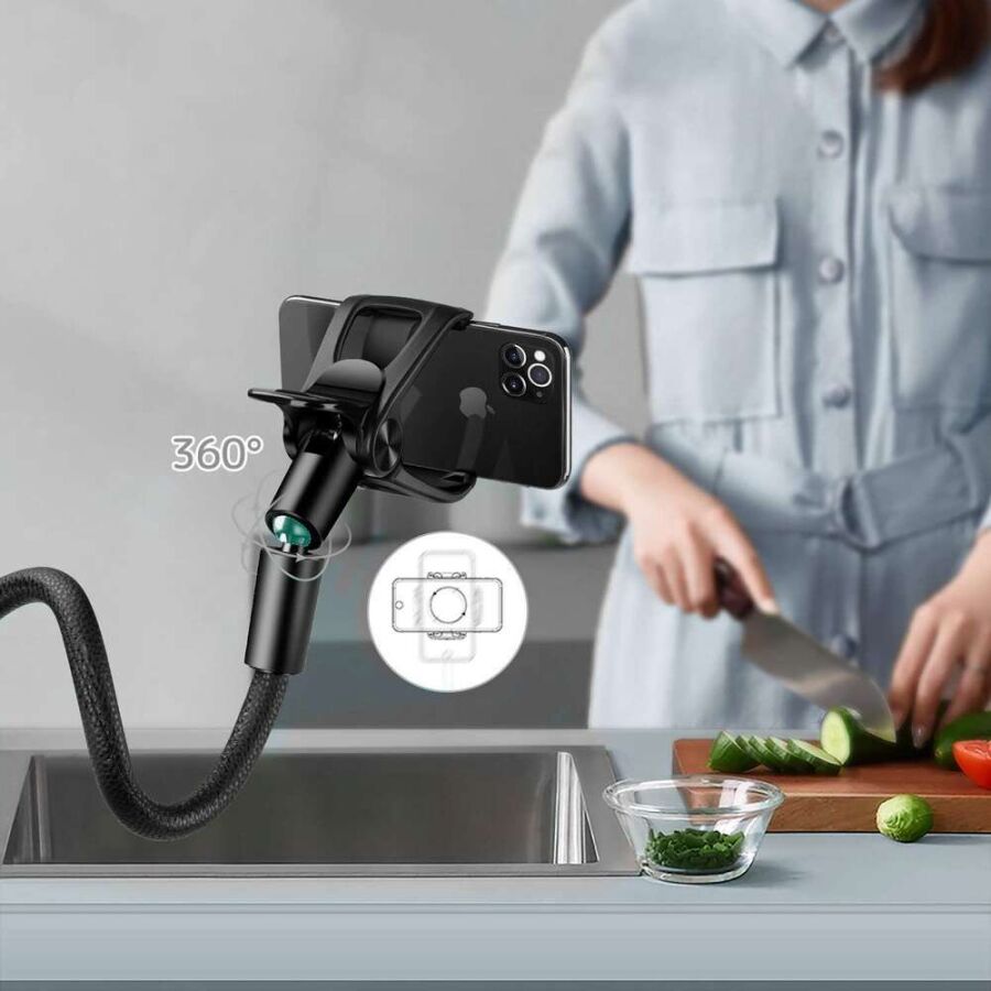 Bix Saiji IVY 3 Akrobat Esnek Telefon Tutucu Siyah - 5