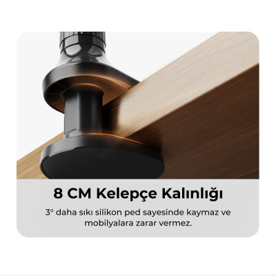 Bix Saiji IVY 4 Tablet Tutucu Yatak ve Masa İçin 360° Dönebilir Ayarlanabilir Tablet Standı - 5