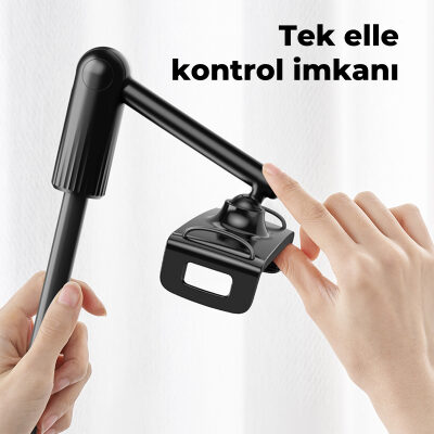 Bix Saiji IVY 4 Tablet Tutucu Yatak ve Masa İçin 360° Dönebilir Ayarlanabilir Tablet Standı - 6