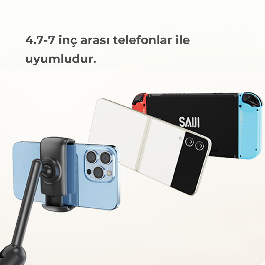 Bix Saiji IVY 4 Telefon Tutucu Yatak ve Masa İçin 360° Dönebilir Ayarlanabilir Telefon Standı - 6