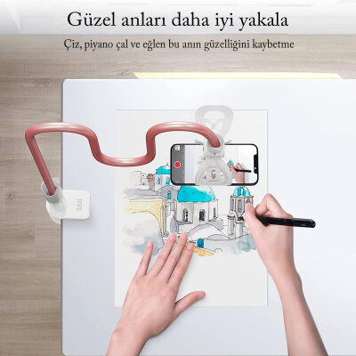 Bix Saiji IVY Akrobat Esnek Telefon Tutucu Pembe - 6