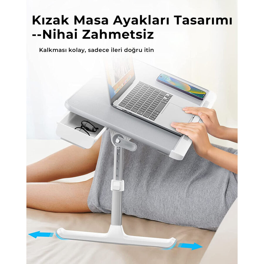 Bix Saiji K7 Mini Notebook ve Tablet Çalışma Masası Gri - 3