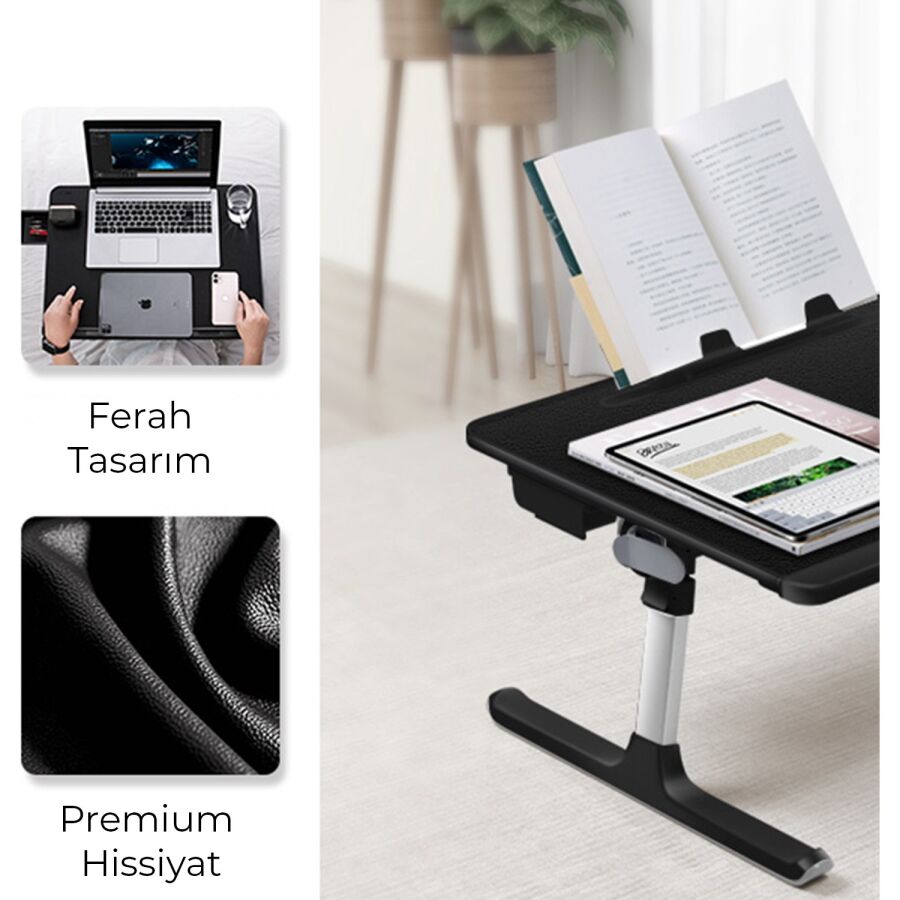 Bix Saiji K7 Ultimate Notebook ve Tablet Çalışma Masası Siyah - 6