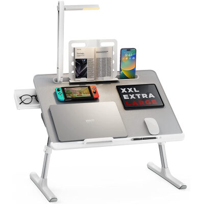 Bix Saiji K8 Ultimate Çok Fonksiyonlu Ayarlı LED Işıklı Çalışma Masası Gri - 2