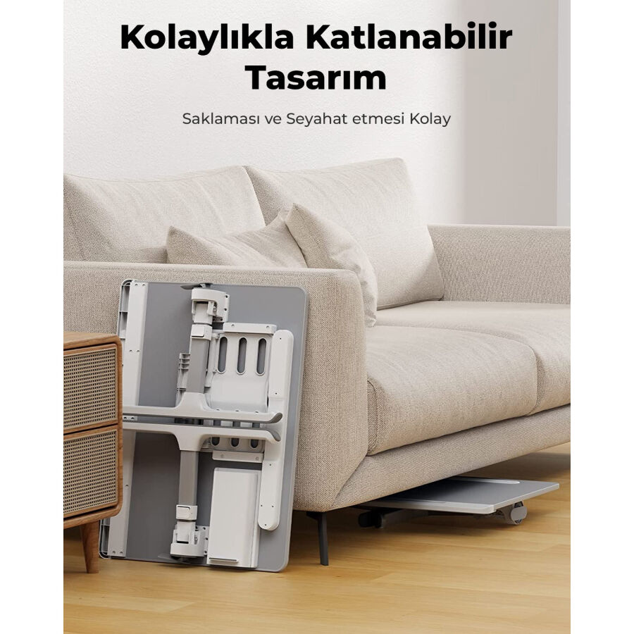 Bix Saiji K8 Ultimate Çok Fonksiyonlu Ayarlı LED Işıklı Çalışma Masası Gri - 6