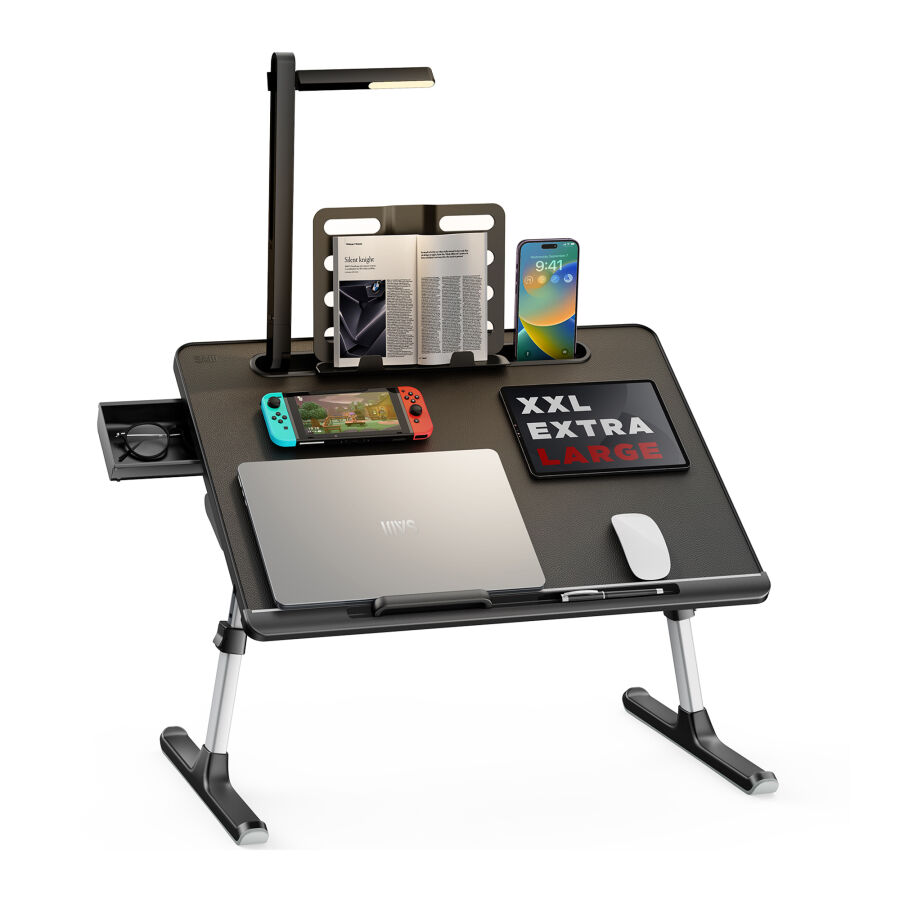 Bix Saiji K8 Ultimate Çok Fonksiyonlu Ayarlı LED Işıklı Çalışma Masası Siyah - 1