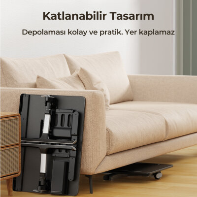 Bix Saiji K8 Ultimate Çok Fonksiyonlu Ayarlı LED Işıklı Çalışma Masası Siyah - 7