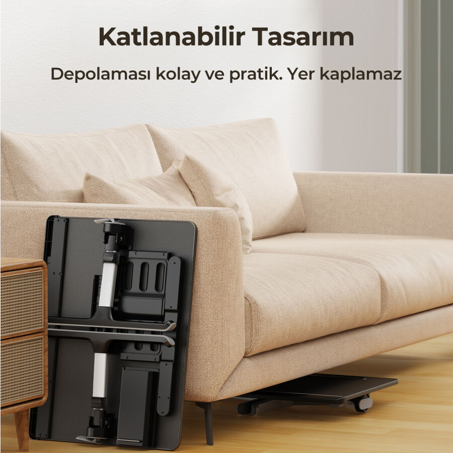 Bix Saiji K8 Ultimate Çok Fonksiyonlu Ayarlı LED Işıklı Çalışma Masası Siyah - 7