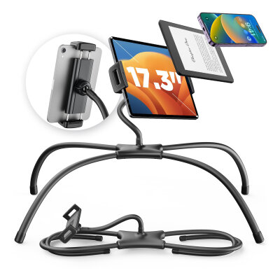 Bix Saiji Q2T Telefon Tablet Standı Yatak Masa Araba Kullanımı İçin Ayarlanabilir ve Dayanıklı Tasarım Siyah - 1