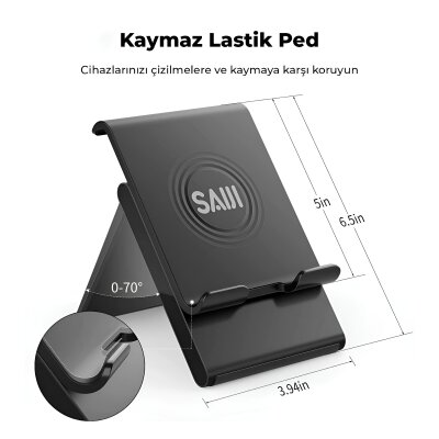 Bix Saiji S0 Plus Ayarlanabilir Telefon Tutucu Tablet Standı - 3