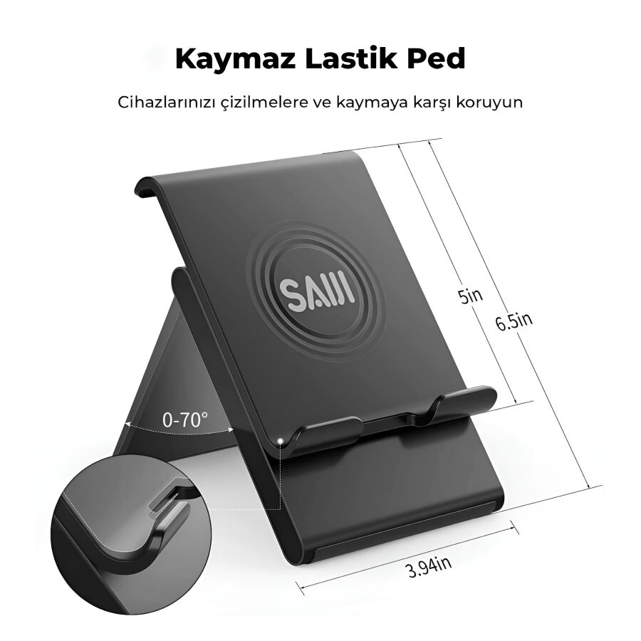 Bix Saiji S0 Plus Ayarlanabilir Telefon Tutucu Tablet Standı - 3