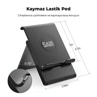 Bix Saiji S0 Plus Ayarlanabilir Telefon Tutucu Tablet Standı - 3