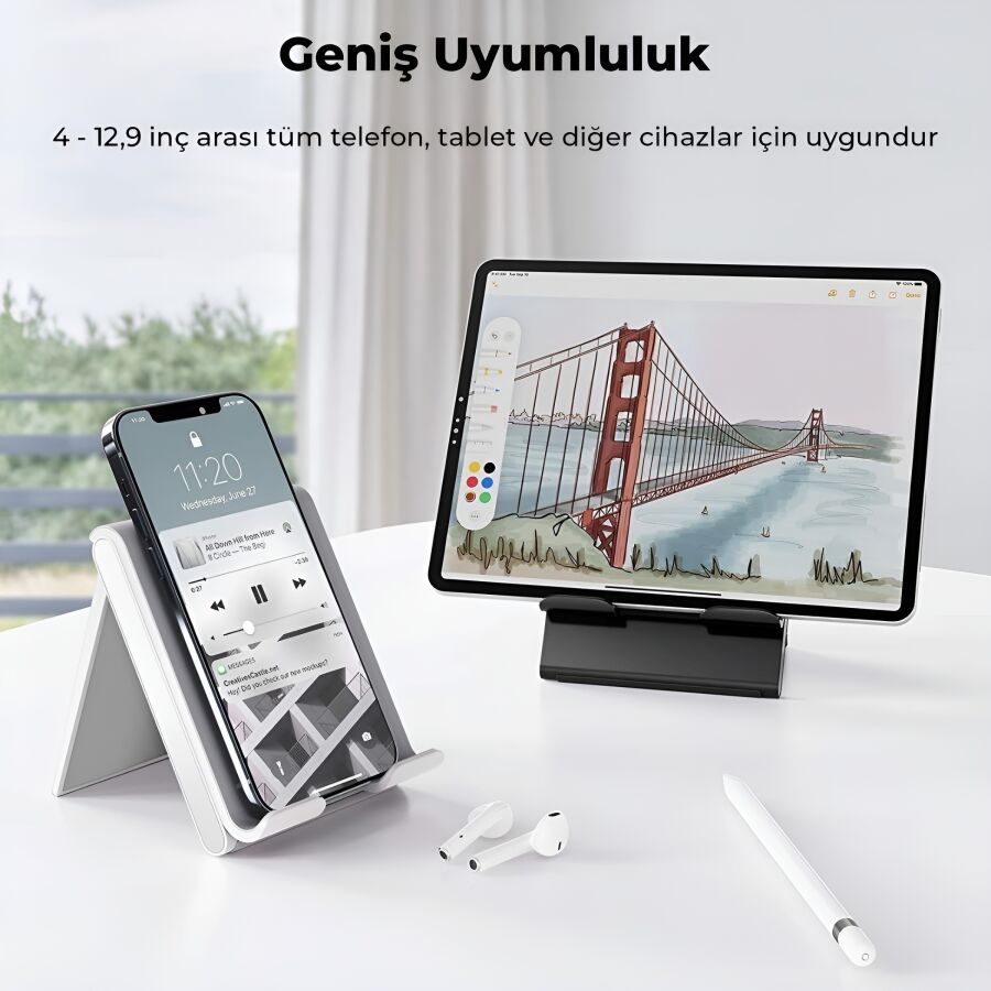 Bix Saiji S0 Plus Ayarlanabilir Telefon Tutucu Tablet Standı - 5