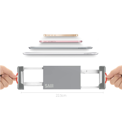 Bix Saiji S3E 360° Ayarlanabilir Tablet ve Telefon Tutucu Stand Gümüş - 2