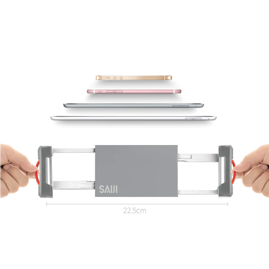 Bix Saiji S3E 360° Ayarlanabilir Tablet ve Telefon Tutucu Stand Gümüş - 2