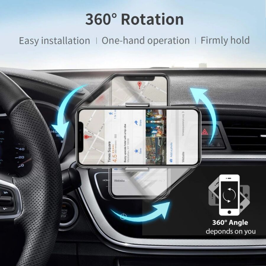 Bix Saiji T2 Araç İçi Havalandırma Telefon Tutucu Siyah - 3