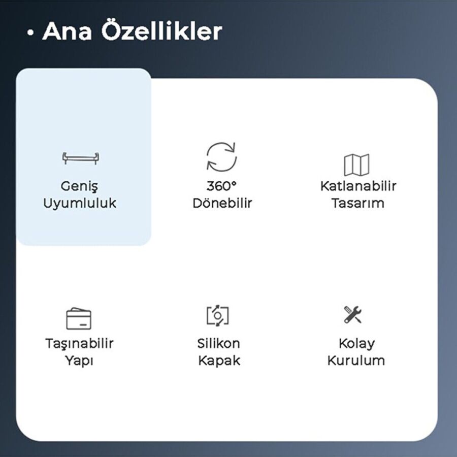 Bix Saiji T55 Araç İçi Koltuk Başlığı Telefon Tablet Tutucu - 2