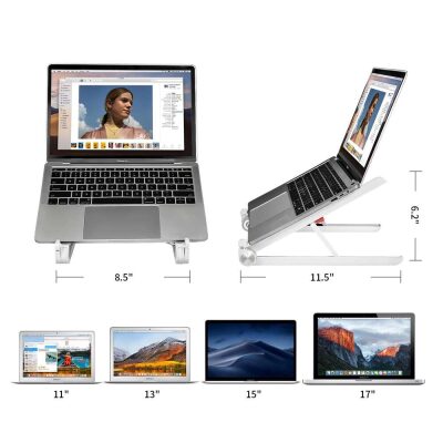 Bix Saiji X1 Alüminyum Notebook Laptop Standı Beyaz - 7