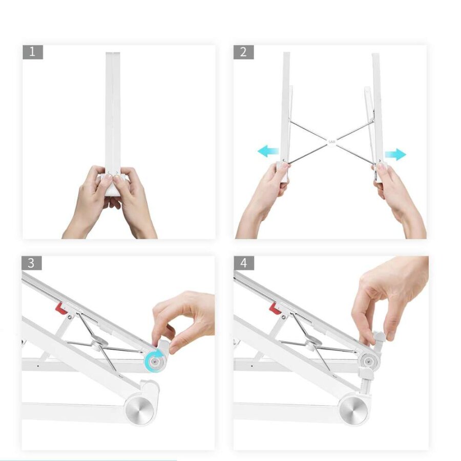 Bix Saiji X1 Alüminyum Notebook Laptop Standı Beyaz - 8