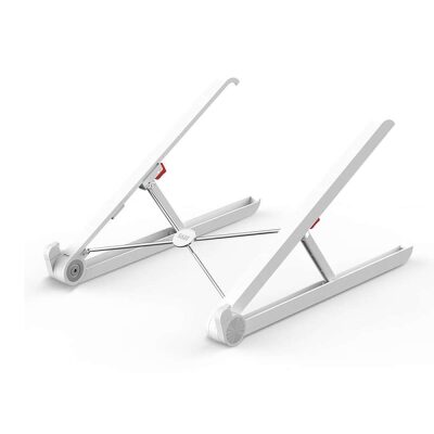 Bix Saiji X1 Alüminyum Notebook Laptop Standı Beyaz - 2