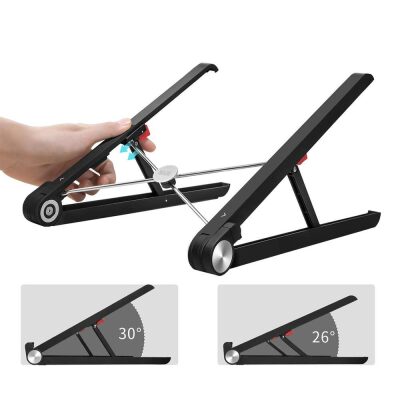 Bix Saiji X1 Alüminyum Notebook Laptop Standı Siyah - 2