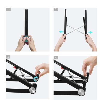 Bix Saiji X1 Alüminyum Notebook Laptop Standı Siyah - 8