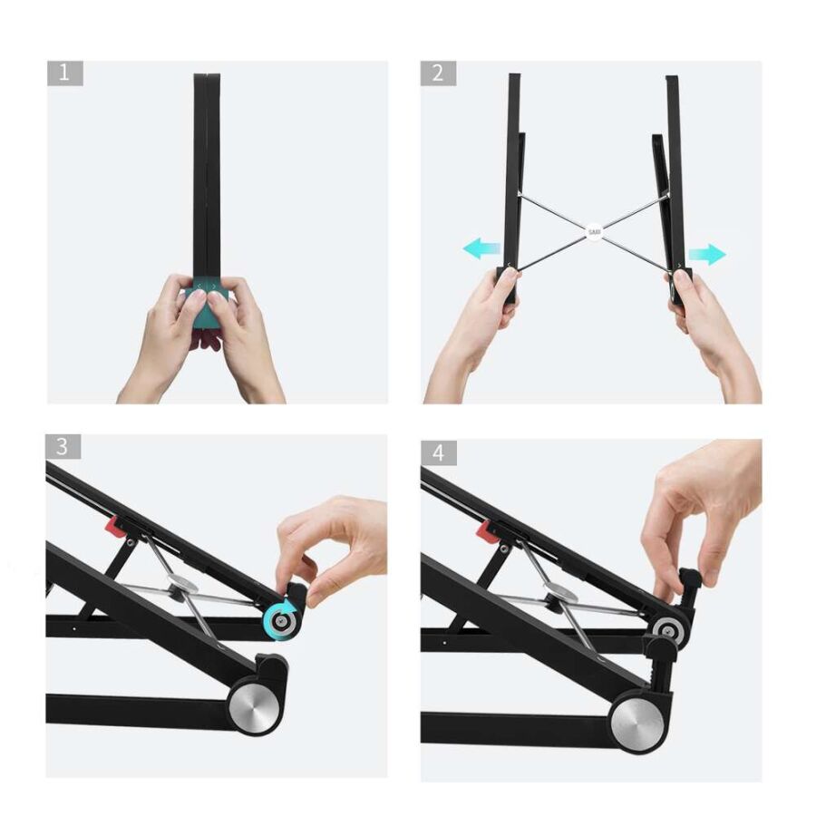 Bix Saiji X1 Alüminyum Notebook Laptop Standı Siyah - 8