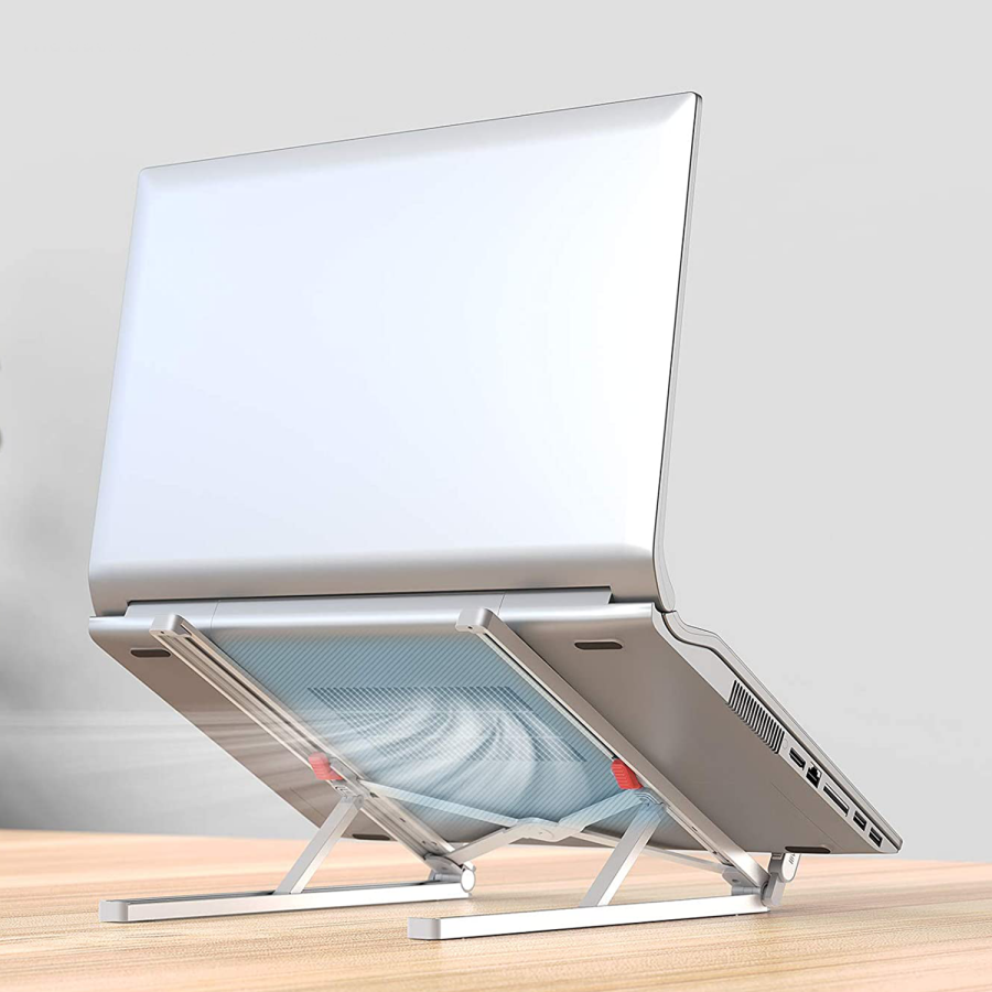 Bix Saiji X2 Taşıma Çantalı Alüminyum Notebook Laptop Standı Gümüş - 4