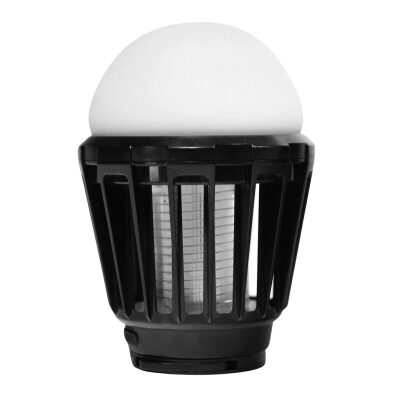 Bix Şarjlı Sivrisinek Kovucu Kamp Lambası UV LED Böcek Tuzağı 3 Kademeli Fener IPX6 Su Geçirmez Böcek Kovucu Siyah