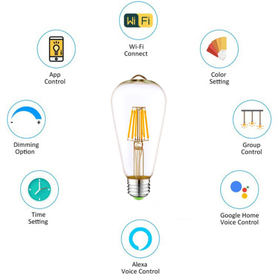 Bix SL-03 6W Daylight A+ Uzaktan Kontrol ve Zaman Ayarlı Akıllı Ampul - 5