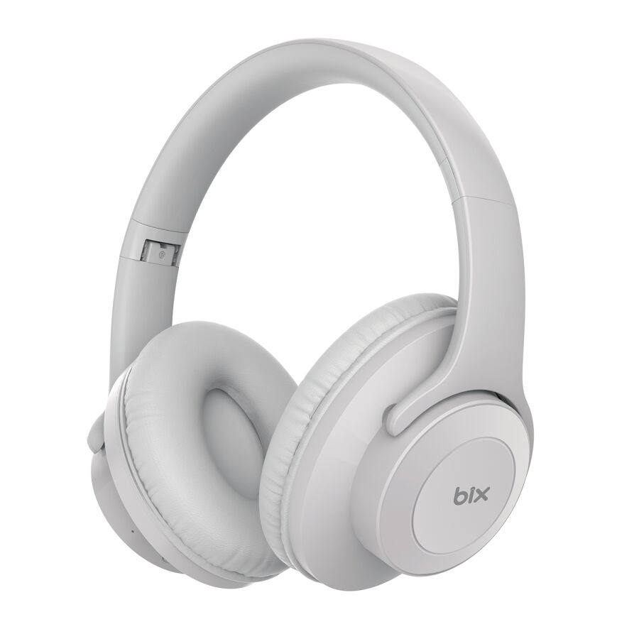 Bix Soundcraft BH2 Katlanabilir Hoparlör Özellikli EQ Mod Kablosuz Bluetooth 5.3 Kulaküstü Kulaklık Buz Gri - 1