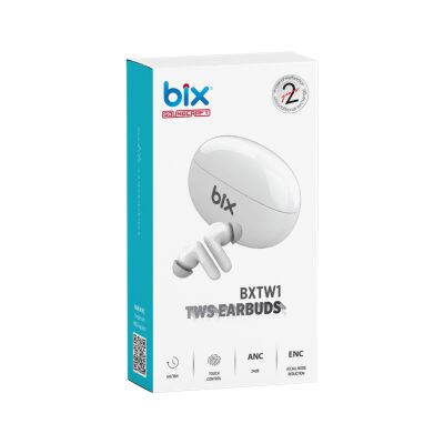 Bix Soundcraft TW1 ANC Aktif Gürültü Önleyici Bluetooth 5.2 Kulak İçi Kulaklık Beyaz - 10