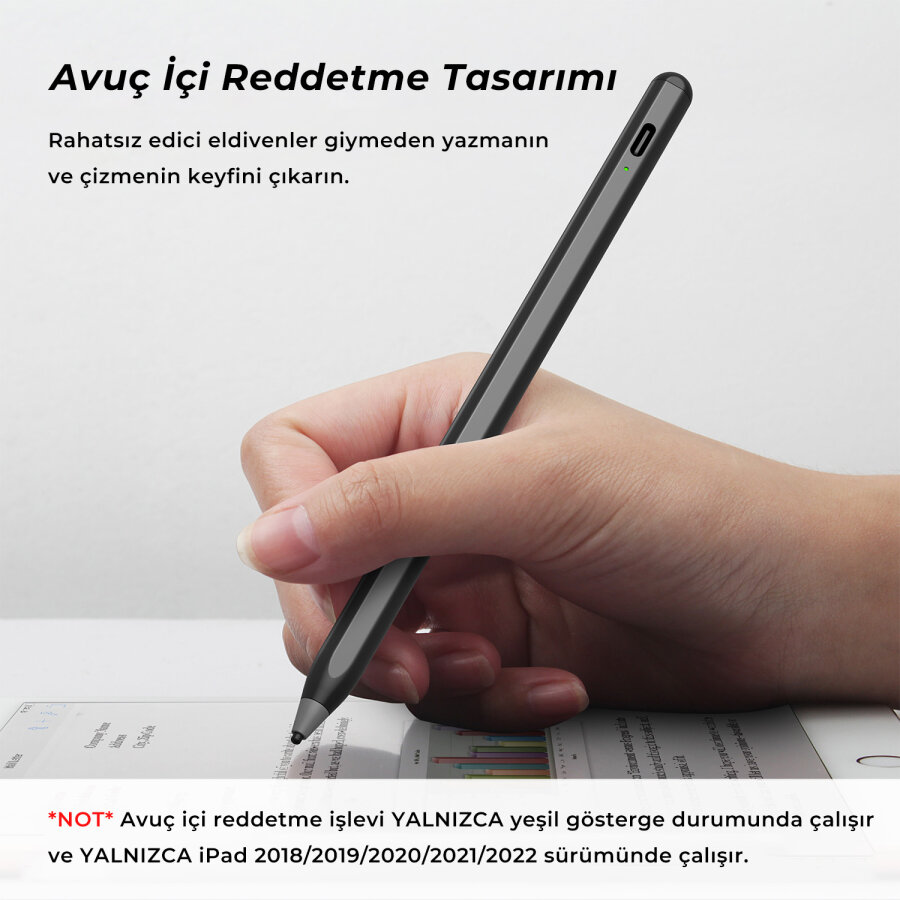 Bix SP02B Universal Android ve iPad Tablet Uyumlu Dokunmatik Bluetooth Stylus Yazı ve Çizim Kalemi Siyah - 4