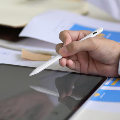 Bix SP02W Universal Android ve iPad Tablet Uyumlu Dokunmatik Bluetooth Stylus Yazı ve Çizim Kalemi Beyaz - 7