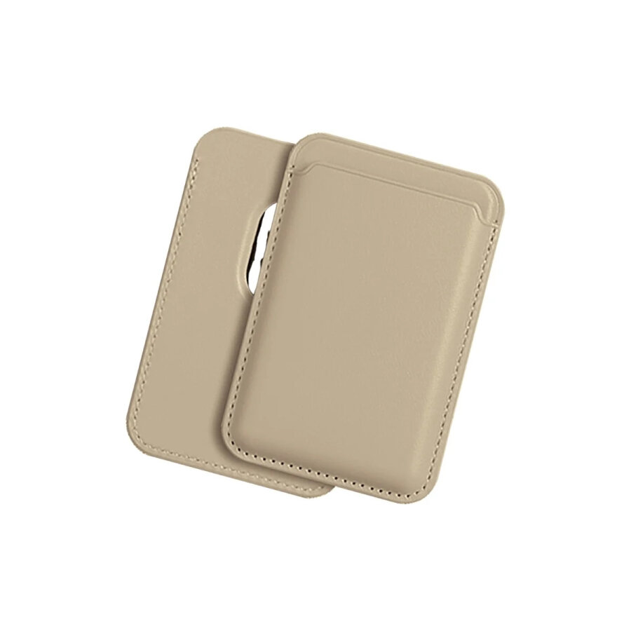 Bix TMW1 iPhone MagSafe Deri Kartlık Manyetik Telefon Cüzdanı Gold - 2