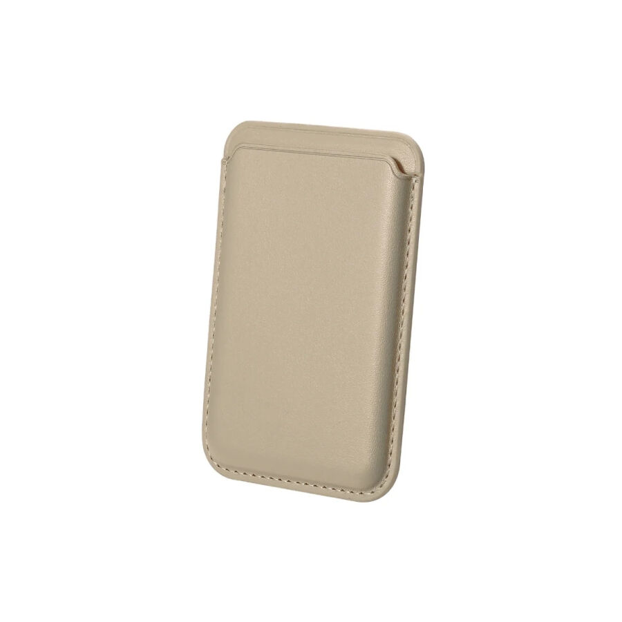 Bix TMW1 iPhone MagSafe Deri Kartlık Manyetik Telefon Cüzdanı Gold - 1