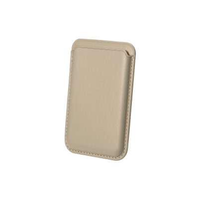 Bix TMW1 iPhone MagSafe Deri Kartlık Manyetik Telefon Cüzdanı Gold