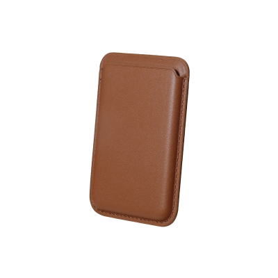 Bix TMW1 iPhone MagSafe Deri Kartlık Manyetik Telefon Cüzdanı Kahverengi