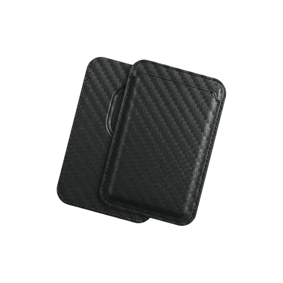 Bix TMW1 iPhone MagSafe Deri Kartlık Manyetik Telefon Cüzdanı Karbon Siyahı - 2