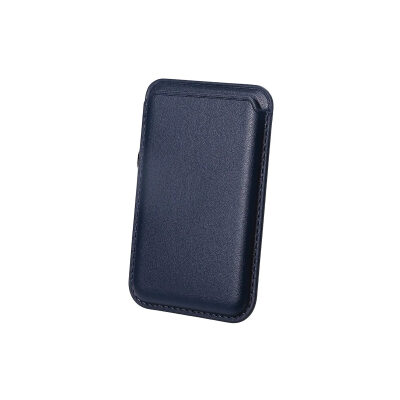 Bix TMW1 iPhone MagSafe Deri Kartlık Manyetik Telefon Cüzdanı Koyu Mavi