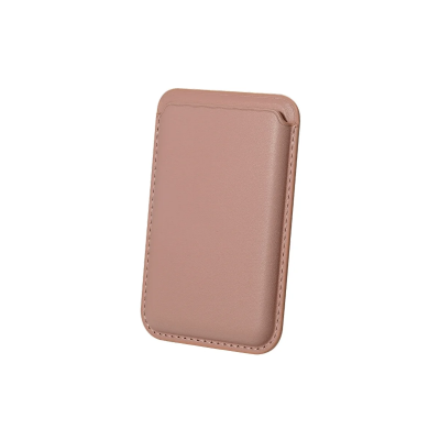 Bix TMW1 iPhone MagSafe Deri Kartlık Manyetik Telefon Cüzdanı Rose Gold