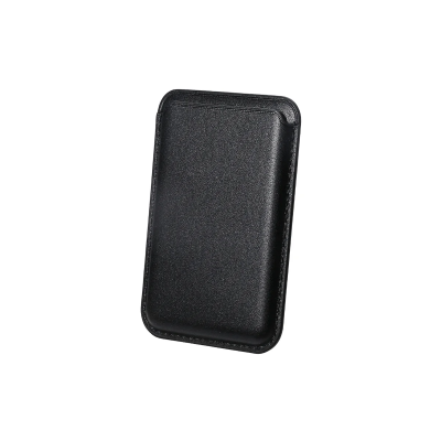 Bix TMW1 iPhone MagSafe Deri Kartlık Manyetik Telefon Cüzdanı Siyah