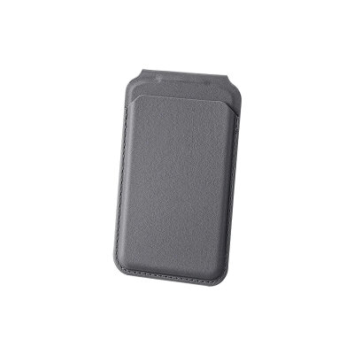 Bix TMW2 iPhone MagSafe Manyetik Deri Kartlık Katlanabilir Standlı Cüzdan Gri