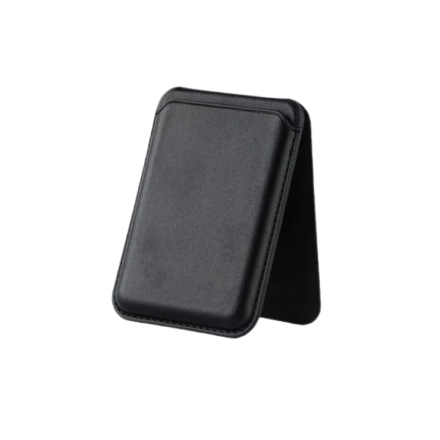 Bix TMW4 iPhone MagSafe Uyumlu Deri Cüzdan Manyetik Kartlık Standlı Katlanabilir Siyah - 1