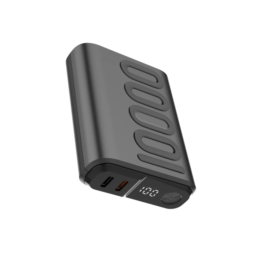 Bix TPB15 10000mAh PD 20W USB-C USB-A QC 3.0 22.5W Süper Hızlı Şarj Destekli Dijital Ekranlı Mini Powerbank Siyah - 4