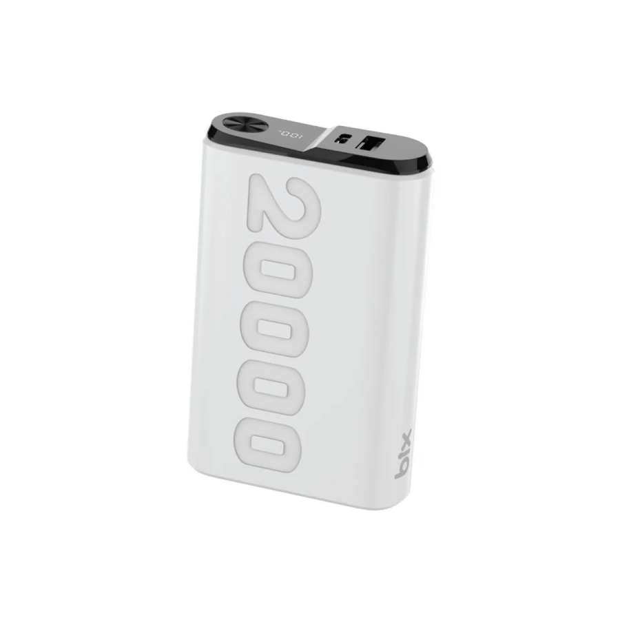 Bix TPB24 20000mAh PD 20W USB-C USB-A QC 3.0 22.5W Süper Hızlı Şarj Destekli Dijital Ekranlı Mini Powerbank Beyaz - 1