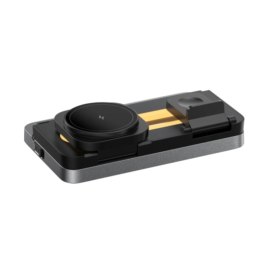 Bix TPS02 3’ü 1 15W Kablosuz Manyetik Şarj Standı Telefon TWS Kulaklık Akıllı Saat Gece Lambalı iPhone AirPods Apple Watch Uyumlu - 2